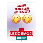 Bayrak Kürdan 15 Cm, 100 Adet - En Lezzetli Yemeklere Özel Emoji Yuvarlak Model Ürünleri