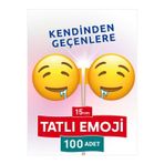 Bayrak Kürdan 15 Cm, 100 Adet - Yemek Yerken Kendinden Geçenlere Tatlı Emojili