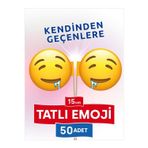 Bayrak Kürdan 15 Cm, 50 Adet - Yemek Yerken Kendinden Geçenlere Tatlı Emojili
