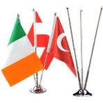 Bayrak Masa Bayrağı Direği 3'lü - Sadece Direk - Üçlü Direk