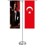 Bayrak Online 2'li T Atatürk Takım Masa Bayrağı