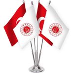 Bayrak Online Dörtlü T.c Adalet Bakanlığı Masa Bayrağı Takımı