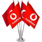 Bayrak Online Dörtlü Vodafone Masa Bayrağı Takımı