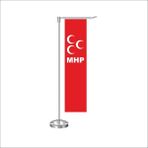 Bayrak Online L Dikdörtgen Mhp Masa Bayrağı Takımı