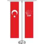 Bayrak Online T Dikdörtgen Chp Masa Bayrağı Takımı