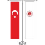 Bayrak Online T Dikdörtgen T.C Adalet Bakanlığı Masa Bayrağı Takımı