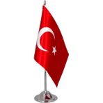 Bayrak Online Türk Masa Bayrağı Tekli Direkli Takım