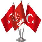 Bayrak Online Üçlü Chp Masa Bayrağı Takımı
