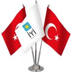 Bayrak Online Üçlü Iyi Parti Masa Bayrağı Takımı