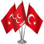 Bayrak Online Üçlü Mhp Masa Bayrağı Takımı