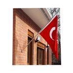 bayrakal Direk, Bayrak Direği, Bina Cephe Direği 155cm, Türk Bayrağı, Paslanmaz Bayrak Direği, Flag Pole