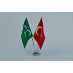 Bayrakal Osmanlı ve Türk Bayrağı Masa Bayrak Takımı