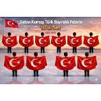 BAYRAKAL Pelerin Türk Bayrağı, 10 adet Pelerin Gösteri Kostümü Kız-Erkek Ay Yıldız Bayraklı 23 Nisan 5-13 Yaş