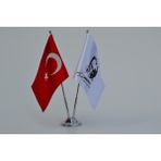 Bayrakal Türk Bayrağı ve Atatürk İmza Masa Bayrak Takımı