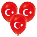 BAYRAKLI BALON (100 LÜ) ÇİFT TARAF