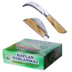 Bayram Aşı Bıçağı ( 10 Adet ) Bağ Bıçağı Paslanmaz Ceviz Aşı Çakısı 22cm No:3