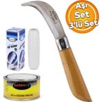 Bayram Asi Bicagi Egri Uclu Bag Bicagi Cakisi + Asi Bandi + Asi Macunu (3Lu Set)
