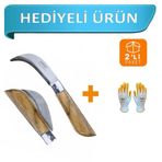 Bayram Paslanmaz Eğri Aşı Bıçağı Çakısı 22 Cm No:3 (eldiven Hediyeli)