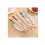 BAYSA 5 Çift Bambu Sushi-Fettucini Chopsticks Yemek Çubuğu