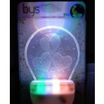 Baysal 1076MN.0010 Baysal RGB Üç Boyutlu Kalpli Gece Lambası