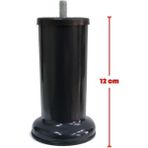Baza Ayağı Koltuk Ayağı Kanepe Ayağı Antrasit Gri 12 cm (3/8" Kalın Dişli) - Antrasit - Gri