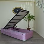 Baza Sandıklı 13426 Tay Tüy Pembe Kumaş Model Metal Fırın Boya 90*190 El Yapım