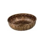 Bazaar 4 Osmanlı Motifli Hamam Tası Nostaljik Seri Metal Malzemeden Şık Tasarım Gri Renk - Krem Rengi - Sarı