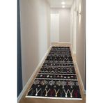 Bazaar Forum Pamuk Taban Dijital Baskı Kaymaz Tüy Dökmeyen Makinada Yıkanabilir Salon Halısı Mutfak Halısı - Renkli - 80 x 450 cm