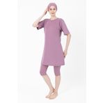 bazaar-turkey all you need Büyük Beden Likralı Düz Renk Tesettür Mayo 1703-6 Gül Kurusu