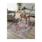 Bazaarforum Bambu Premium Etnik Desenli Salon Halısı, Koridor Halısı, Yatak Odası Halısı, Pembe Tonları, 120 x 180