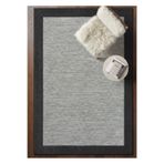 Bazaarforum Lüks Sisal Makine Dokuması 8mm Dokuma Tabanlı Mutfak Balkon Halısı, Koyu Gri-Siyah, 120 x 500