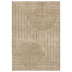 Bazaarforum Pamuk Dokuma Taban Kaymaz Dijital Baskı Modern Halı Salon Halısı Mutfak Halısı Koridor Halısı, Kahverengi, 80 x 300cm, KM-655-6