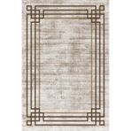Bazaarforum Pamuk Dokuma Taban Kaymaz Tüy Dökmeyen Klasik Halı Salon Halısı Mutfak Halısı Koridor Halısı, Kahverengi, 80 x 400cm, KM-732-8