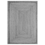 Bazaarforum Pamuk Dokuma Taban Kaymaz Tüy Dökmeyen Sisal Desenli Halı Salon Halısı Mutfak Halısı Koridor Halısı, Gri, 120 x 500cm, BS-25-21