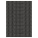 Bazaarforum Pamuk Dokuma Taban Kaymaz Tüy Dökmeyen Sisal Desenli Halı Salon Halısı Mutfak Halısı Koridor Halısı, Siyah, 100 x 400cm, GR-496-16