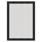 Bazaarforum Pamuk Dokuma Taban Kaymaz Tüy Dökmeyen Sisal Desenli Halı Salon Halısı Mutfak Halısı Koridor Halısı, Siyah, 160 x 230cm, SSB-50-22