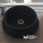 Bazalt Siyah Armut Lavabo