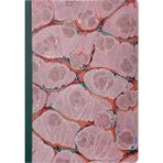 Bazen Defter Ebru Desenli Sırtı Bez Ciltli Defter No: AE02 - Çok Renkli - A5 (14,8 x 21cm) - Çizgisiz