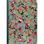 Bazen Defter Ebru Desenli Sırtı Bez Ciltli Defter No: AE06 - Çok Renkli - A5 (14,8 x 21cm) - Çizgisiz