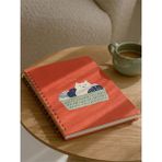 Bazen Defter Sepette Kedi Sert Kapaklı Spiralli Süresiz Planlayıcı Ajanda 16X24CM - 1 Adet - Çok Renkli