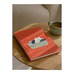 Bazen Defter Sepette Kedi Sert Kapaklı Spiralli Süresiz Planlayıcı Ajanda 16x24cm