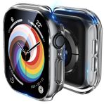 BAZO Apple Watch Series 10 (2024) 46 mm ile Uyumlu Şeffaf Sert PC Kılıfı Temperli Cam Ekran Koruyucusu-Dokunmaya Duyarlı HD Şeffaf Ultra İnce Genel Koruyucu Kapak iWatch 46 mm - 2'li Paket