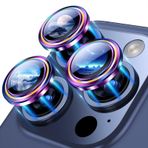 BAZO iPhone 15 Pro/iPhone 15 Pro Max Kamera Lens Koruyucu, [Düşme Koruması] 9H Temperli Cam Kamera Kapağı Ekran Kılıfı Dostu Çizilmeye Dayanıklı Kurulumu Kolay - Renkli Titanyum