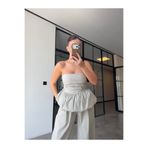 BB Bensu Buyruk BALON STRAPLEZ BLUZ ŞALVAR PANTOLON TAKIM