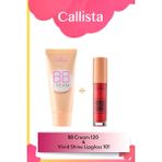 BB Cream 120 Açık Bej & Vivid Shine Lipgloss Dudak Parlatıcısı 101 - Kırmızı Makyaj Seti