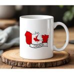 BB Design BB Desing Canada Tasarımlı Beyaz Seramik Baskılı Kupa Bardak 330 ml