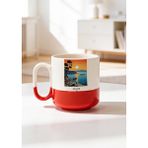 BB Design Çeşme Tasarımlı Seramik Baskılı Pro Kupa Bardak 330ML - 1 Adet - 300 ml