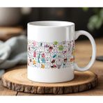 BB DESIGN Diş Tasarımlı Beyaz Seramik Baskılı Kupa Bardak 330 ml - 001 - Beyaz