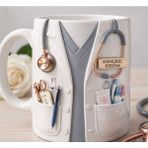BB Design Kişiye Özel Erkek Doktor Isimli Kupa Bardak - Beyaz - 330 ml
