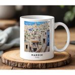 BB Design Mardin Tasarımlı Beyaz Seramik Baskılı Kupa Bardak 330 ml - 1 Adet